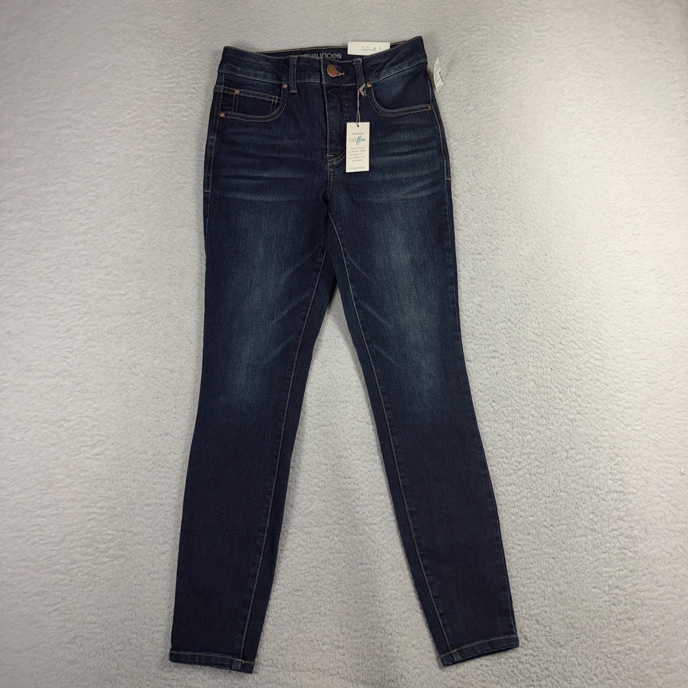 New Womens Maurices Jeans 2 (26x27) Everflex Super Skinny High Rise Stretch NWT